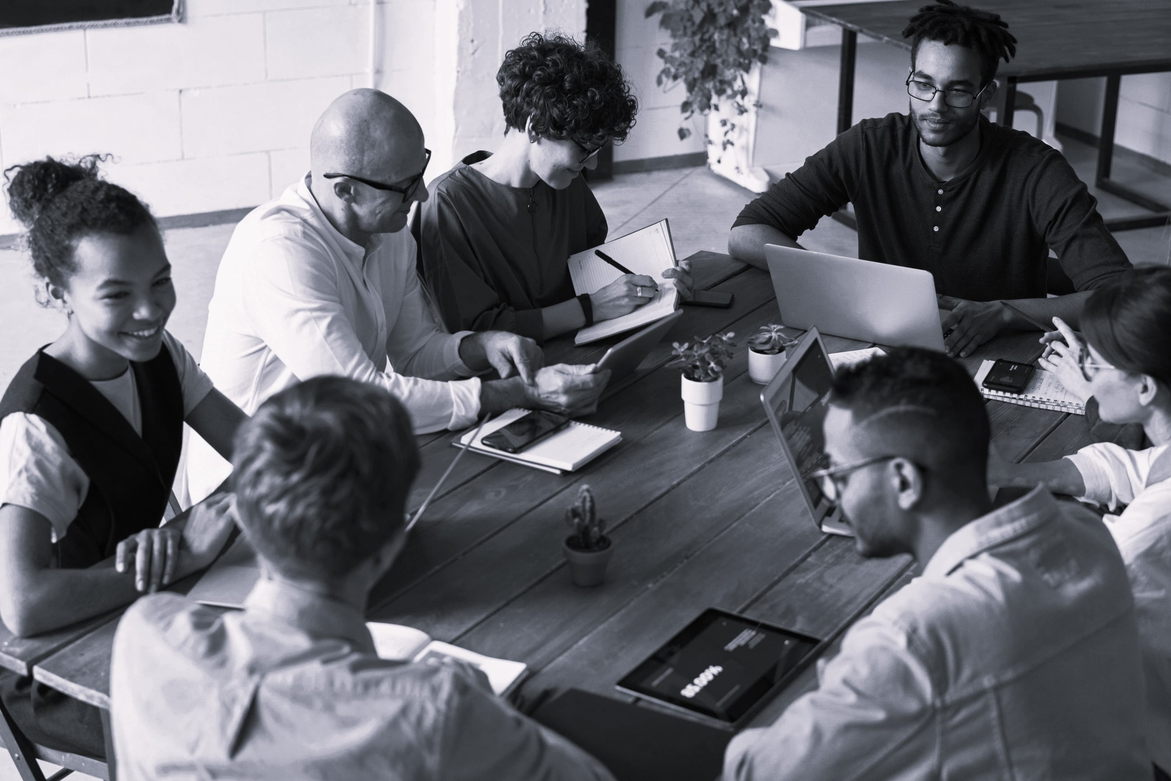 Team members collaborating