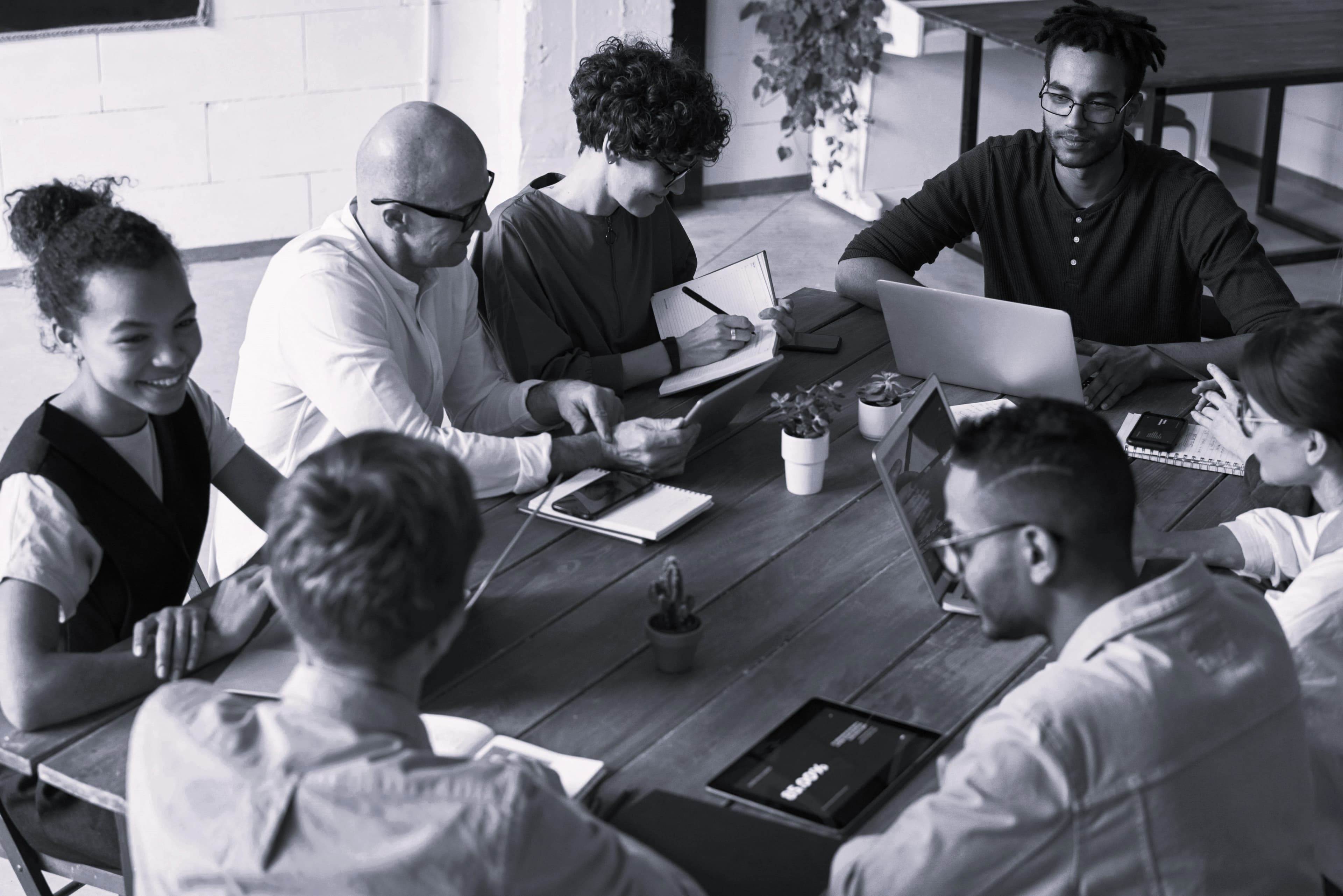 Team members collaborating