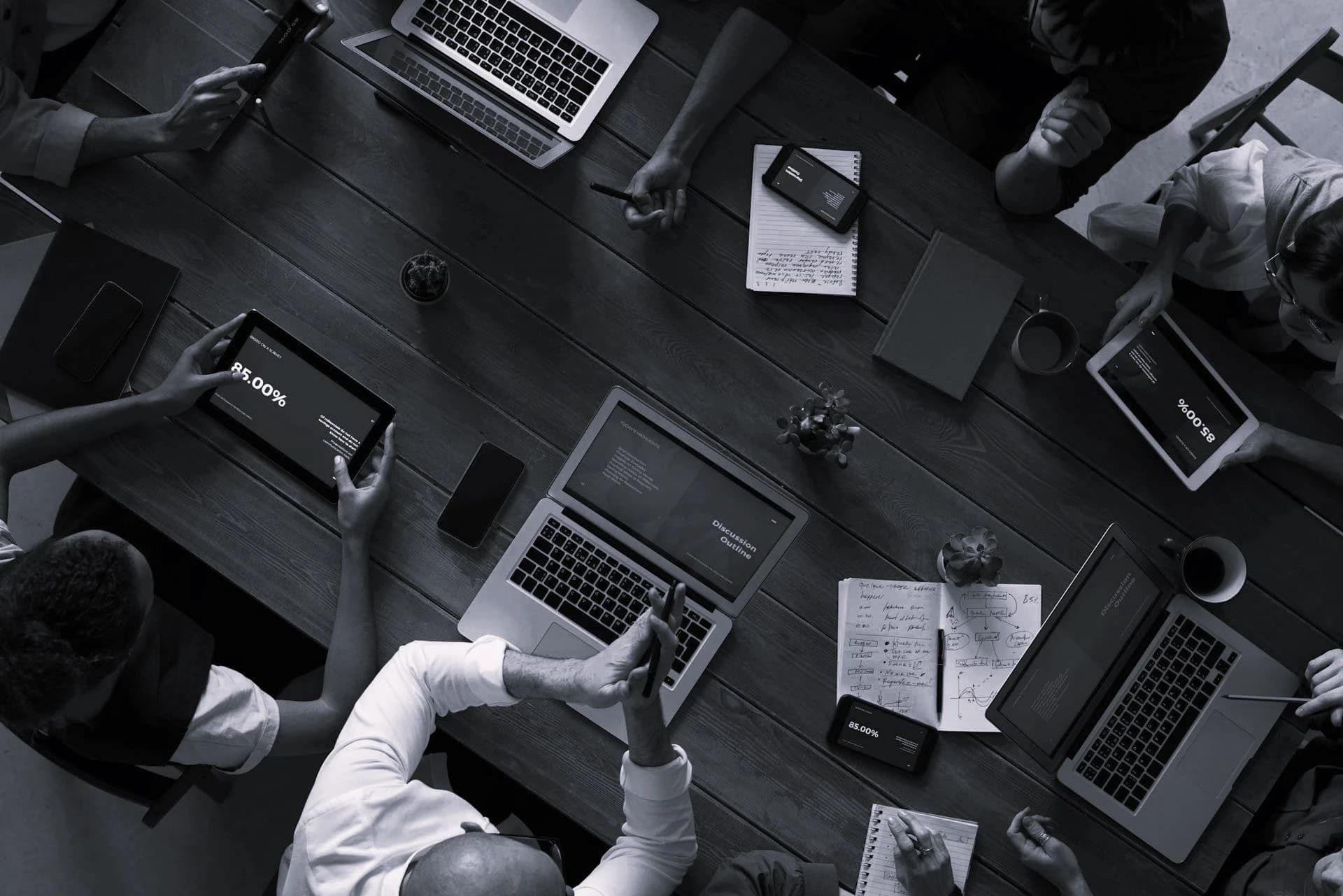 Modern office space with team collaboration